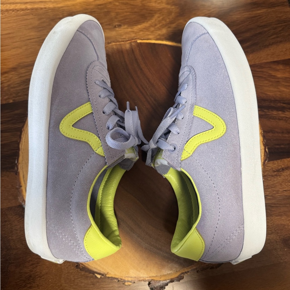 Vans Women's Shoes in Lavender and Neon Yellow